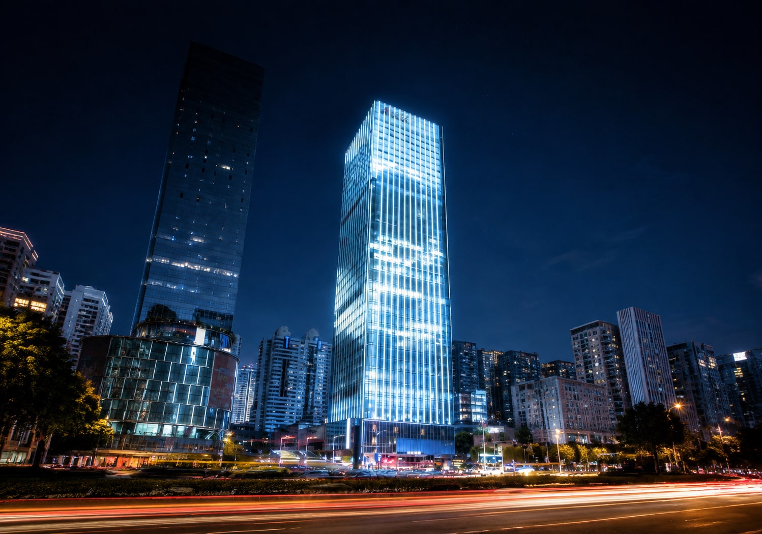Shenzhen skyline at night